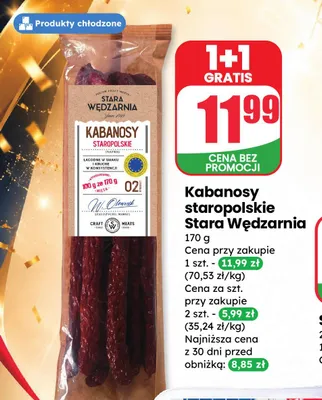 Kabanosy staropolskie Stara Wędzarnia promocja w Dino