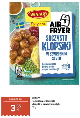 Mieszanka przypraw Winiary Pomysł na... Soczyste klopsiki w szwedzkim stylu promocja w Dino