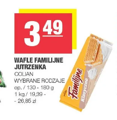 Wafle Familijne Klasyczne Jutrzenka promocja w SPAR