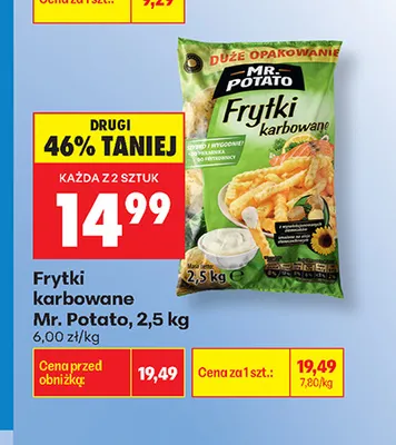 Frytki karbowane Mr. Potato promocja w Biedronka