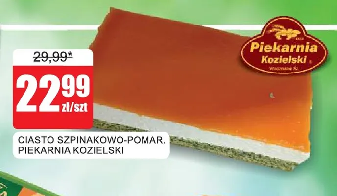 Ciasto szpinakowo-pomarańczowe Piekarnia Kozielski promocja w Bingo