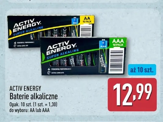 Baterie alkaliczne Aa Activ Energy promocja w Aldi