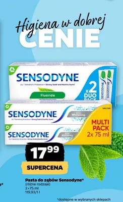 Pasta do zębów Sensodyne Fluoride 2-pak promocja w Netto