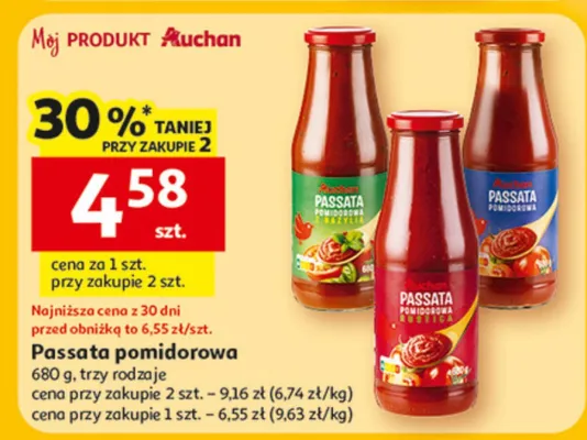 Passata pomidorowa promocja w Auchan