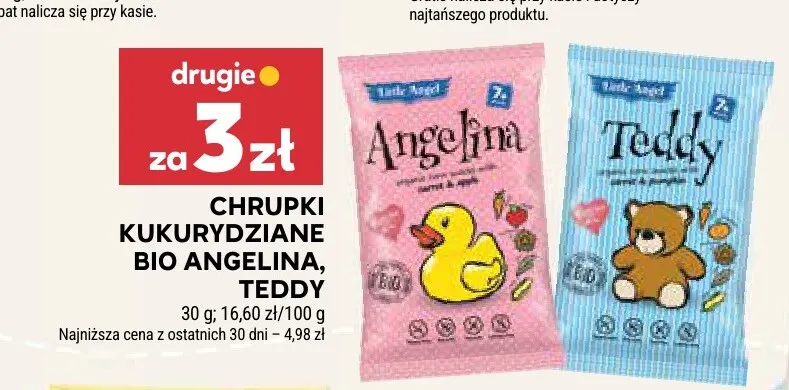 Chrupki kukurydziane Little Angel Angelina promocja w Stokrotka