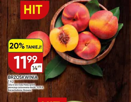 Brzoskwinia hiszpańska promocja w Chata Polska