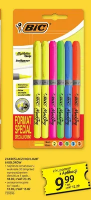 Zakreślacz BIC Marking Highlight Grip 6-pak promocja w Selgros