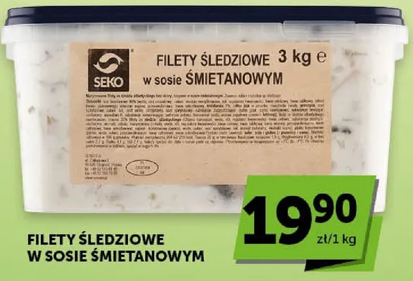 Filety śledziowe w sosie śmietanowym promocja w Groszek