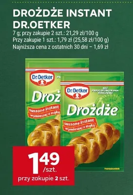 Drożdże instant promocja w Stokrotka