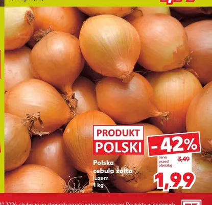 Cebule żółte polskie promocja w Kaufland