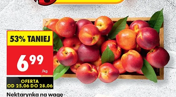 Nektarynka na wagę promocja w Biedronka