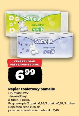 Papier toaletowy rumiankowy promocja w Netto