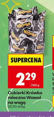 Cukierki Krówka mleczna Wawel na wagę promocja w Biedronka