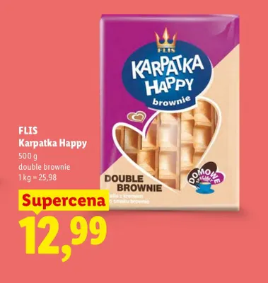 Karpatka Happy double brownie Flis promocja w Lidl
