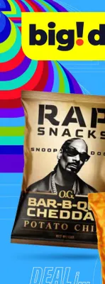 Chipsy ziemniaczane Rap Snacks Snoop Dogg O.G. Bar-B-Que Cheddar promocja w Dealz