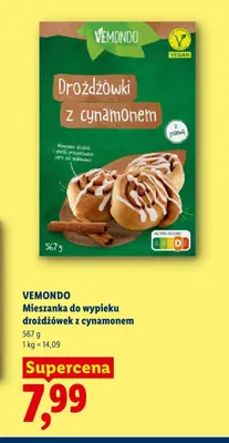 Mieszanka do wypieku drożdżówek z cynamonem Vemondo promocja w Lidl