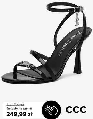 Sandały na szpilce Juicy Couture promocja w CCC