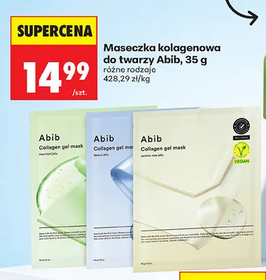 Maseczka kolagenowa do twarzy Abib promocja w Biedronka