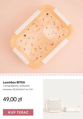 Lunchbox Bitea z przegródkami z motywem kosmosu 22,5x16,5x7 cm 1,5 l promocja w Homla