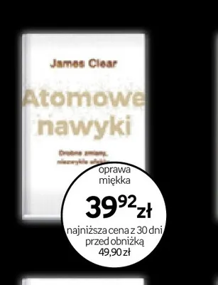 Książka Atomowe nawyki oprawa miękka promocja w Empik