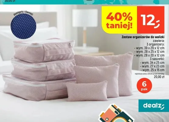 Zestaw organizerów do walizki 6-pak promocja w Dealz