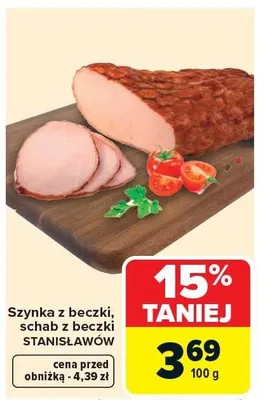 Szynka z beczki, schab z beczki promocja w Carrefour