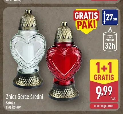 Znicz serce średni promocja w Aldi