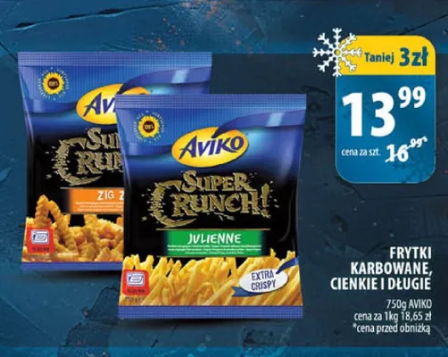Frytki cienkie i długie Aviko Super Crunch promocja w Arhelan