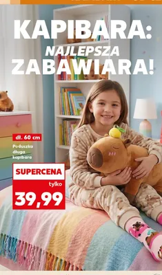 Poduszka długa kapibara dł. 60cm Kaufland promocja w Kaufland