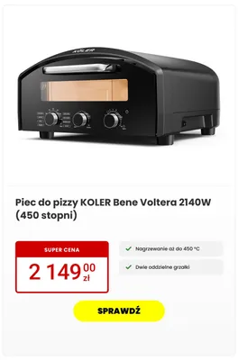 Piec do pizzy Koler Bene Voltera promocja w Media Expert