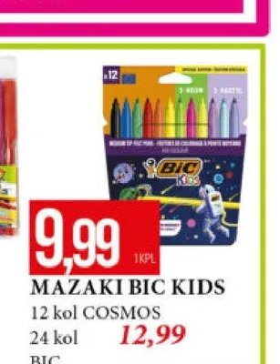 Mazaki Bic Kids Cosmos 24 kolory promocja w Leclerc