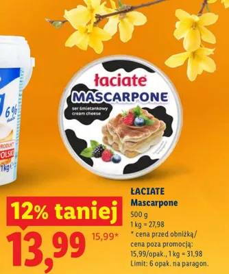 Serek mascarpone promocja w Lidl