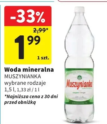Woda mineralna promocja w Intermarche