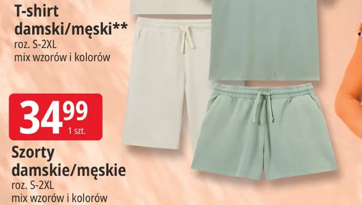 Szorty damskie/męskie Tissaia promocja w Leclerc