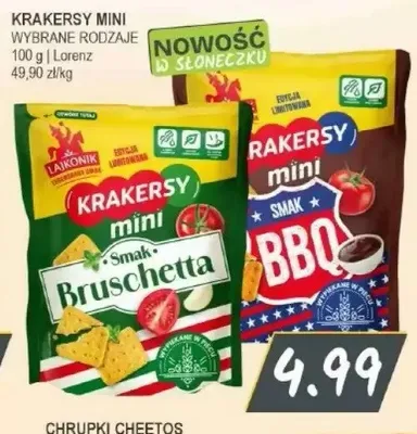 Krakersy mini Lajkonik Smak BBQ promocja w Słoneczko