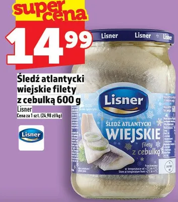 Śledź atlantycki wiejskie filety z cebulką 600g promocja w TOPAZ
