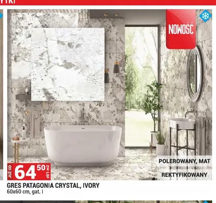 Gres Patagonia Crystal 60x60 cm promocja w Merkury Market
