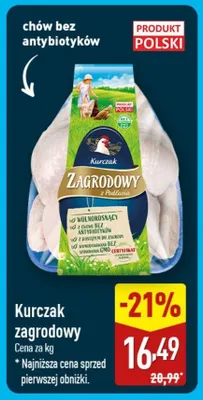 Kurczak zagrodowy Zagrodowy z Podlasia promocja w Aldi