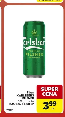 Piwo Carlsberg Pilsner promocja w Carrefour Market