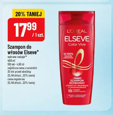 Szampon do włosów Elseve promocja w POLOmarket