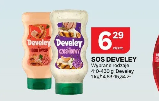 Sos Develey Czosnkowy promocja w Chorten