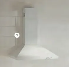 Okap kominowy 60cm biały promocja w Castorama