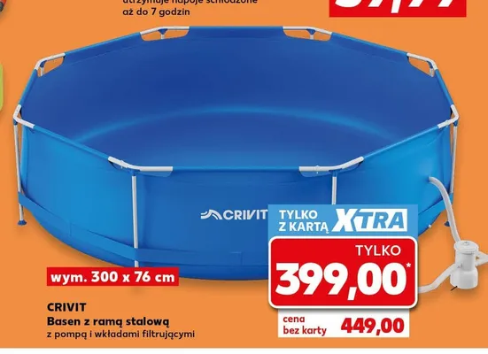 Basen z ramą stalową Crivit promocja w Kaufland