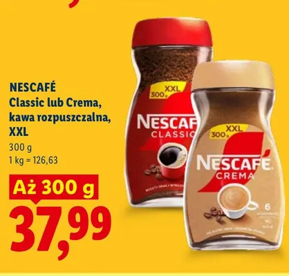 Kawa rozpuszczalna Nescafé Crema XXL promocja w Lidl