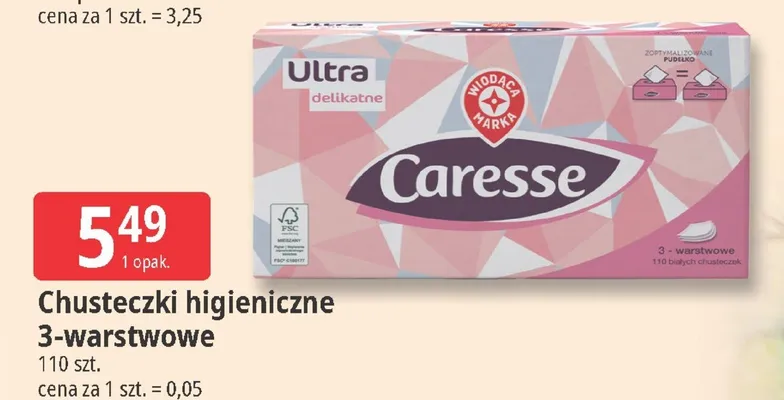 Chusteczki higieniczne 3-warstwowe promocja w Leclerc