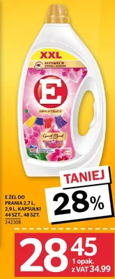 Żel do prania e 2.9 l, kapsułki 4 szt. promocja w Selgros