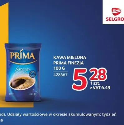 Kawa mielona Prima Finezja promocja w Selgros