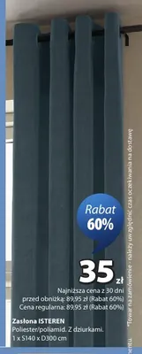 Zasłona Isteren promocja w Jysk