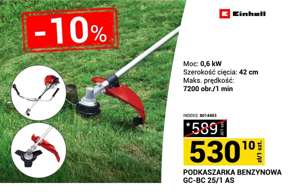 Podkaszarka benzynowa GC-BC 25/1 AS promocja w Merkury Market