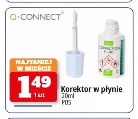 Korektor w płynie Q-Connect promocja w Leclerc